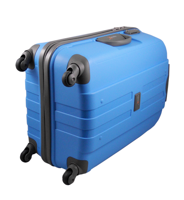 LuggageX 77cm Blue Hard Shell Suitcase